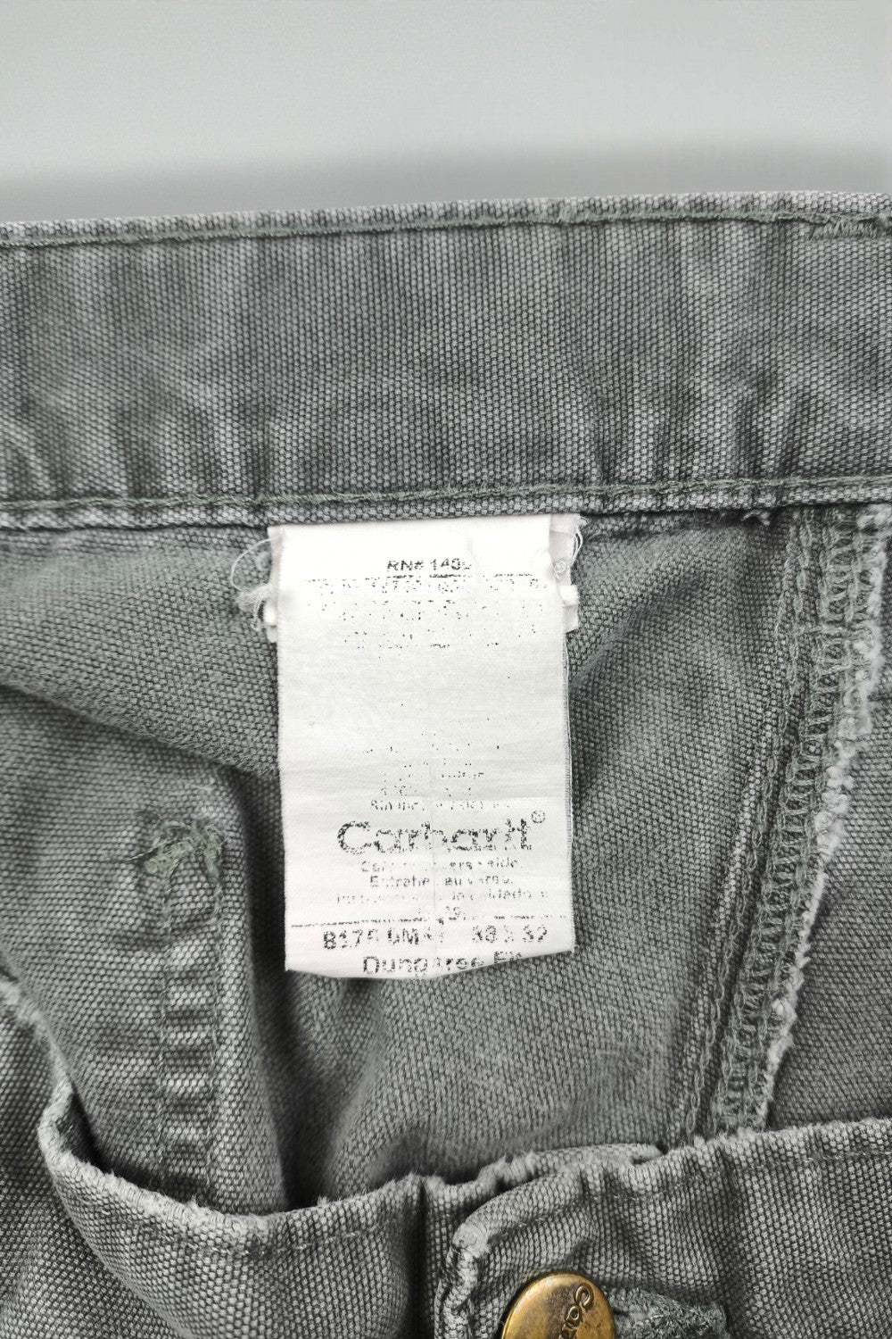 Pantaloni da lavoro Carhartt vintage grigi/verdi | Abbigliamento da lavoro utility anni 2000