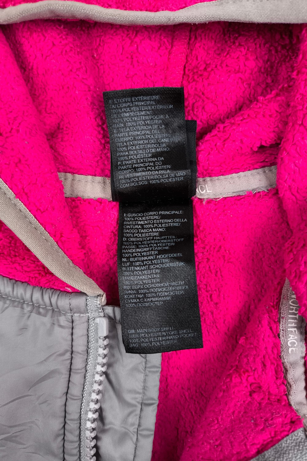 Giacca in pile con cappuccio vintage The North Face Denali, rosa | Abbigliamento outdoor anni 2000