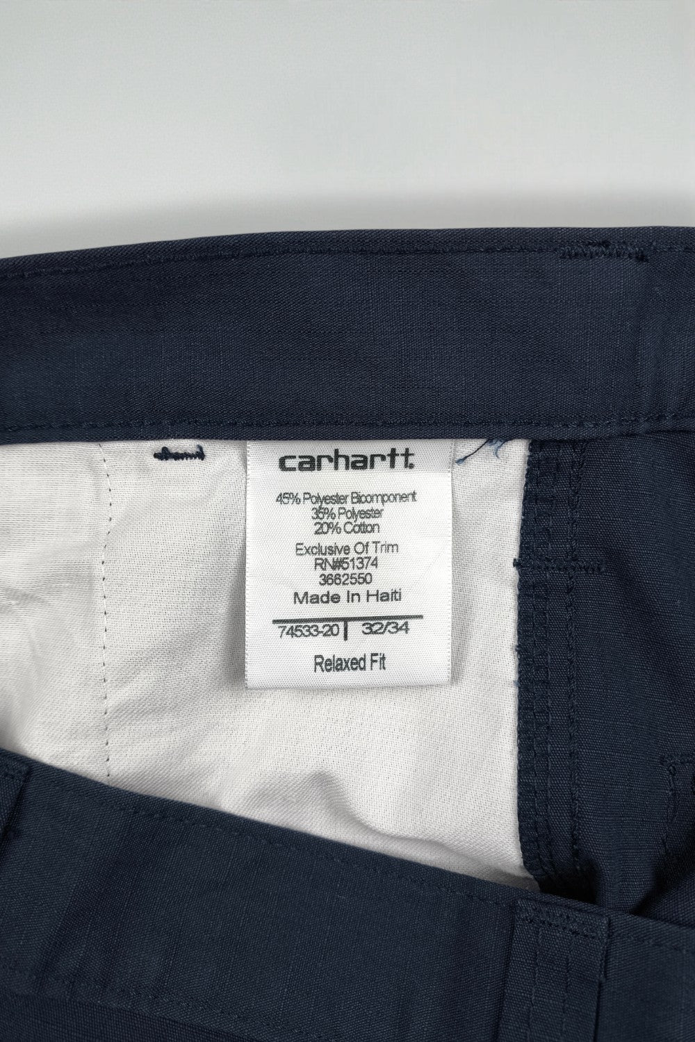 Pantaloni da lavoro Carhartt di seconda mano blu navy | Pantaloni utility dalla vestibilità comoda