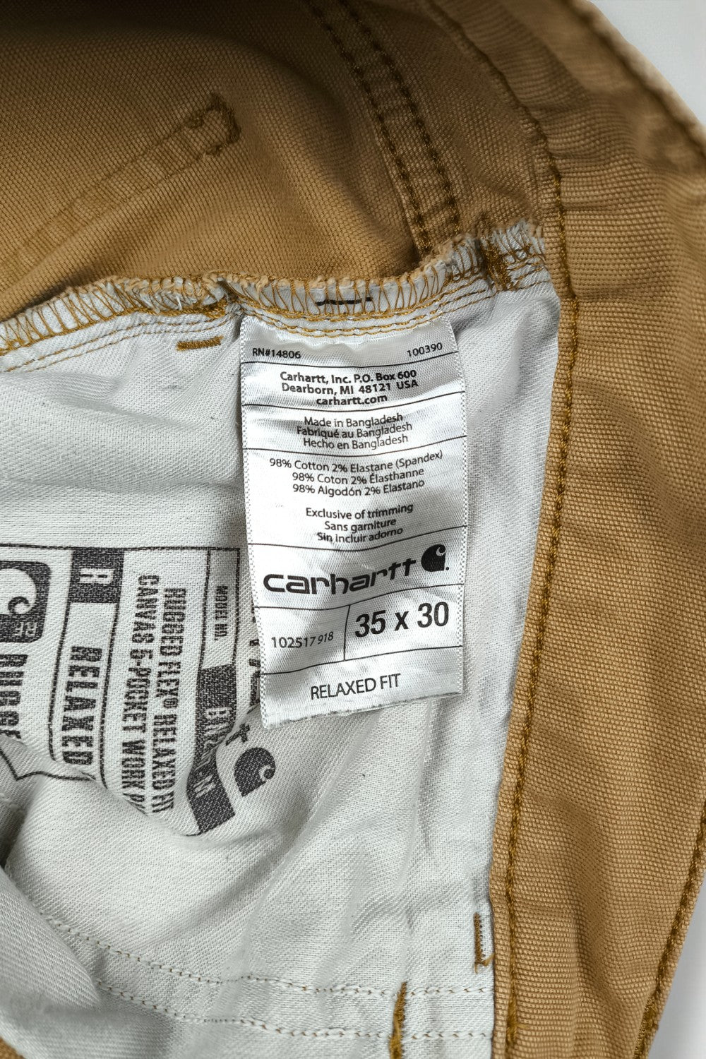 Pantaloni da lavoro Carhartt Relaxed Fit Vintage Beige | Pantaloni da lavoro Utility