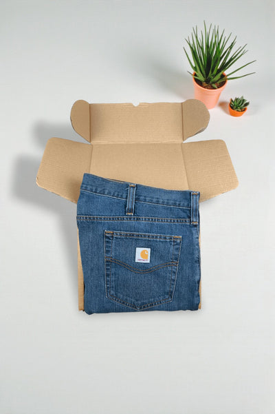 Jeans Carhartt Relaxed Fit Vintage in denim blu | Pantaloni da lavoro a gamba dritta