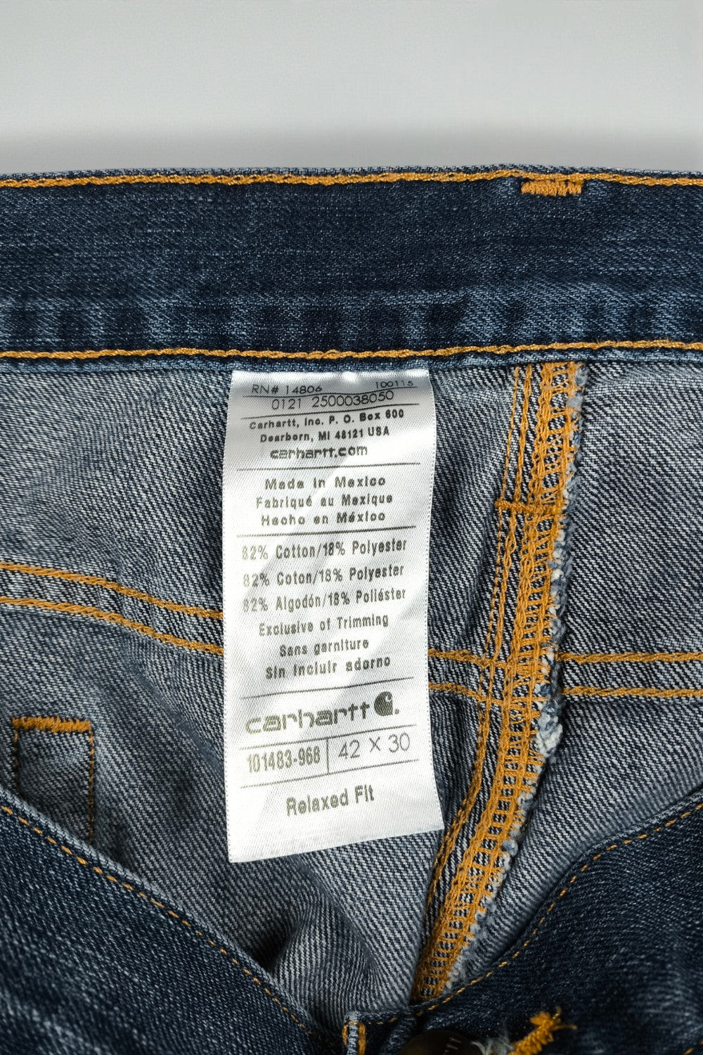 Jeans Carhartt Relaxed Fit Vintage in denim blu | Pantaloni da lavoro a gamba dritta