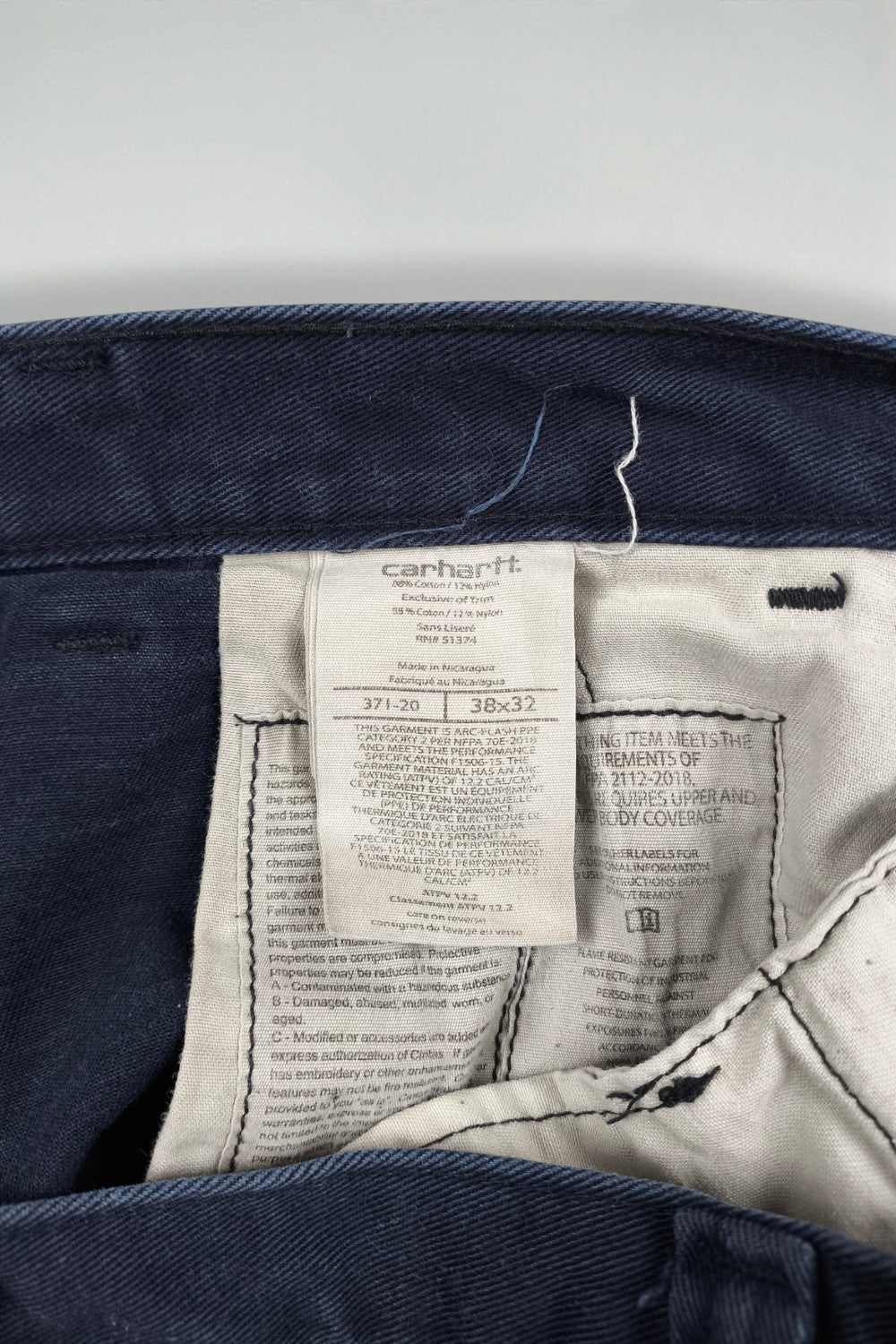 Pantaloni da lavoro Carhartt FR vintage blu navy | Abbigliamento da lavoro utility
