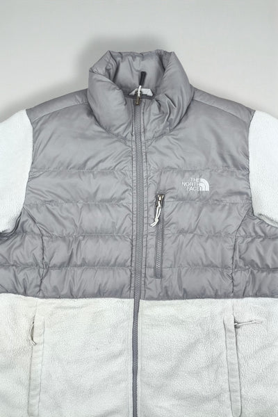 Vintage The North Face Denali Fleece Jacket Light Grey | 2000s Outdoor Outerwear