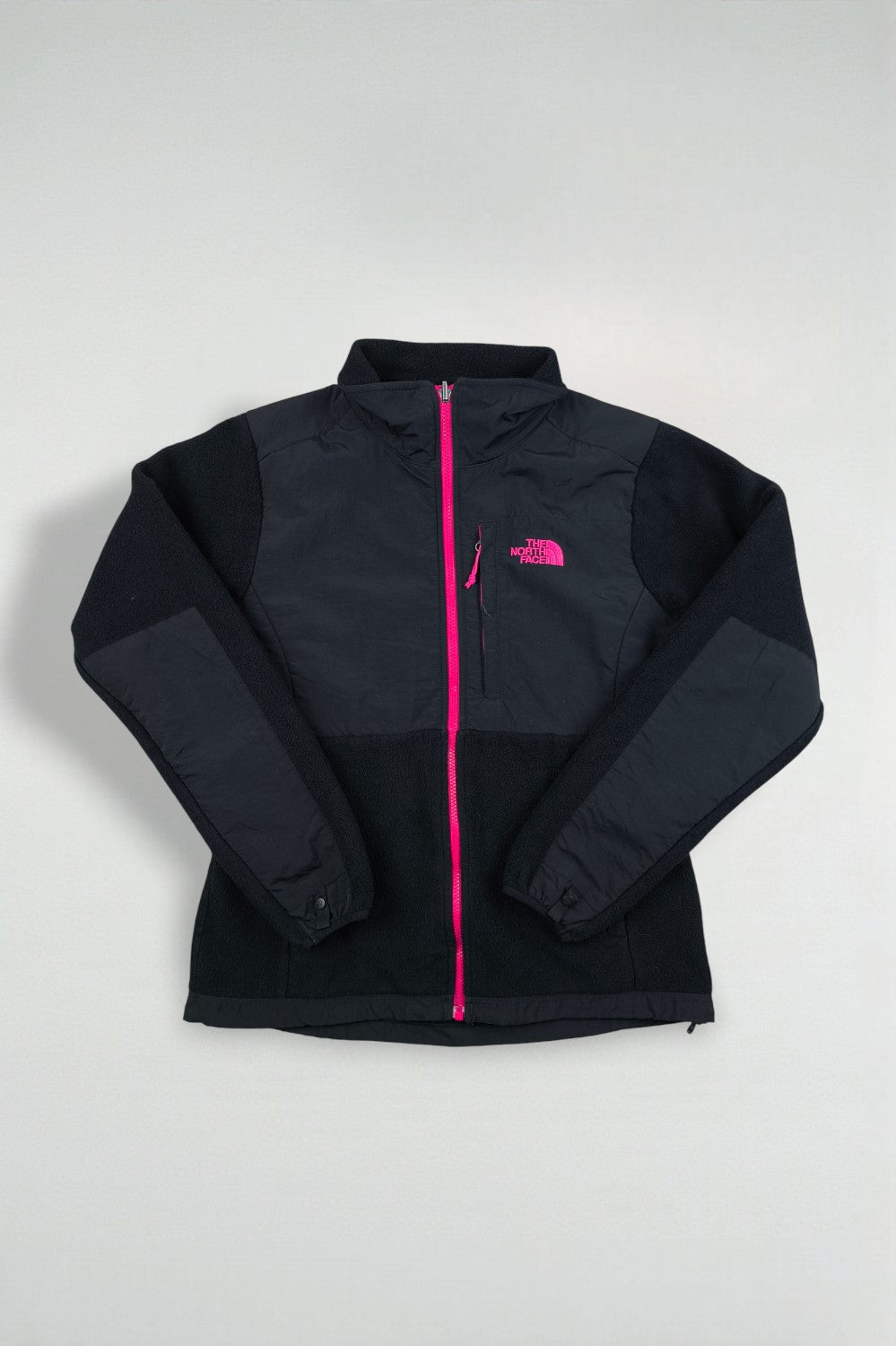 Giacca in pile vintage The North Face Denali nera/rosa | Abbigliamento da esterno da donna