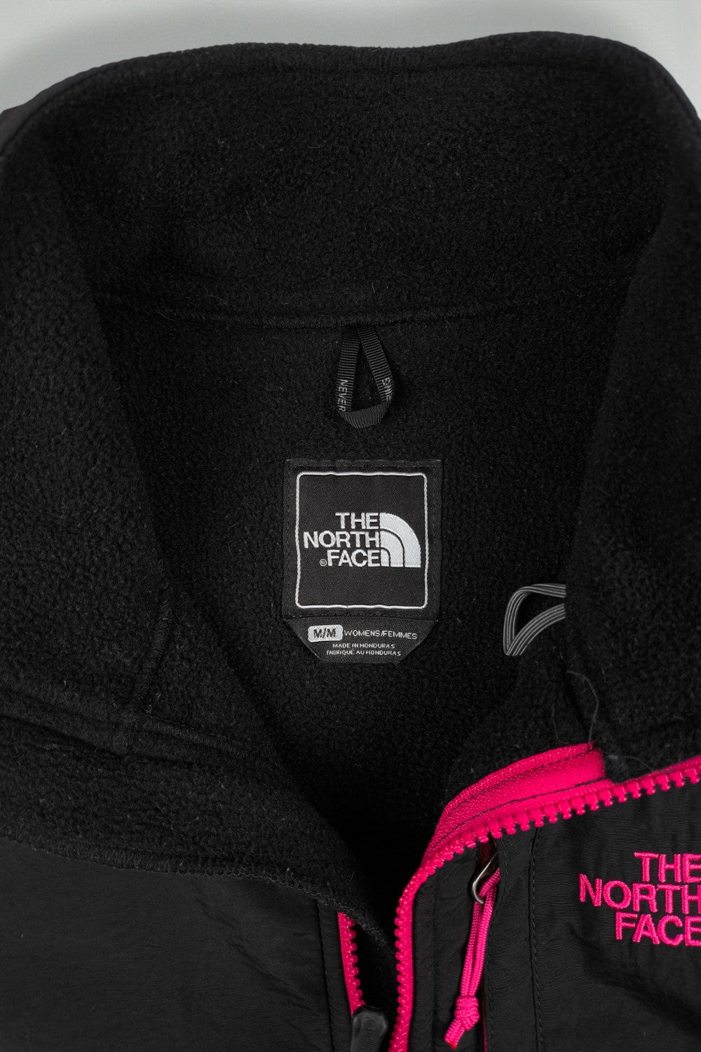 Giacca in pile vintage The North Face Denali nera/rosa | Abbigliamento da esterno da donna