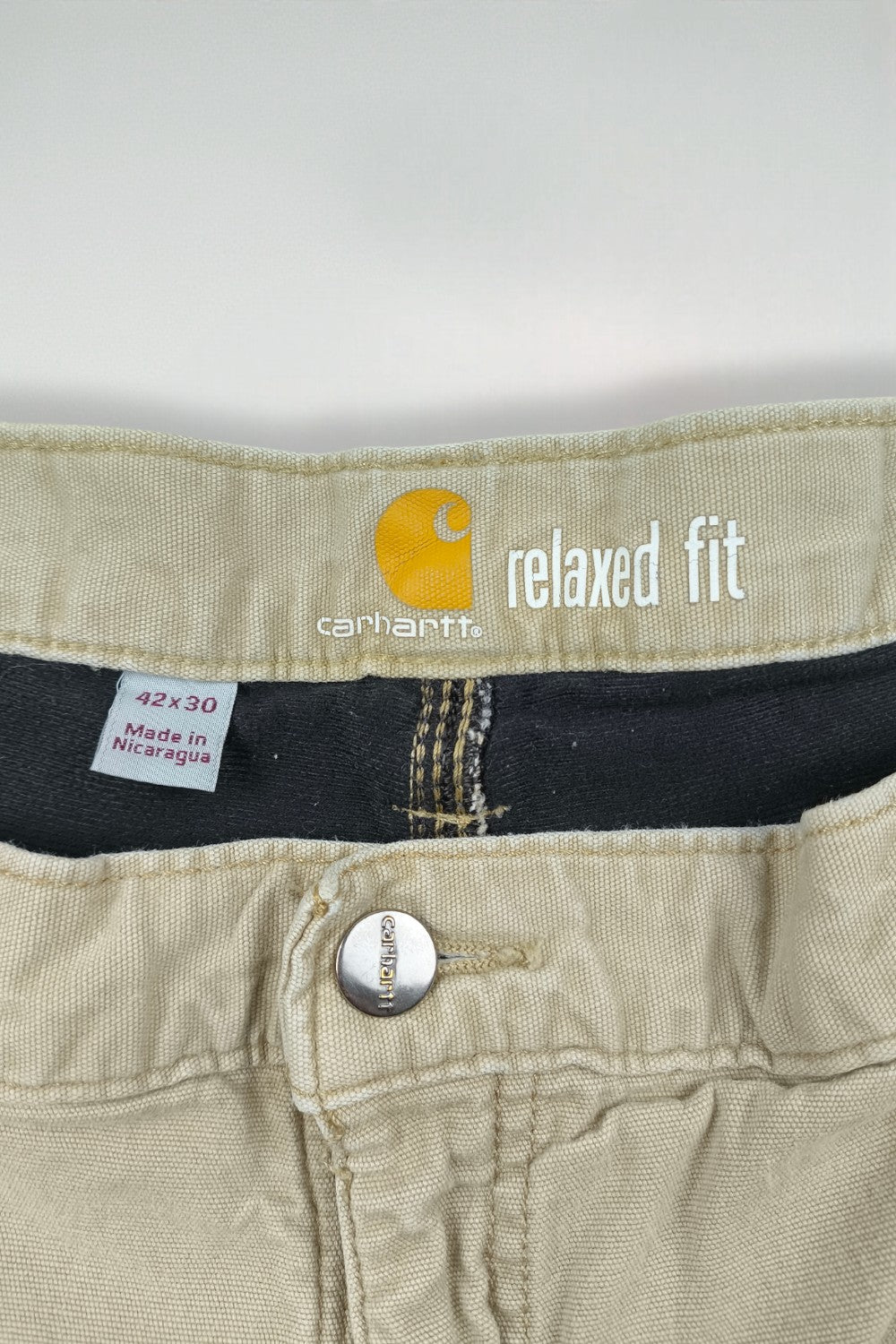 Pantaloni da lavoro Carhartt Relaxed Fit Vintage Beige | Abbigliamento da lavoro Utility anni 2000