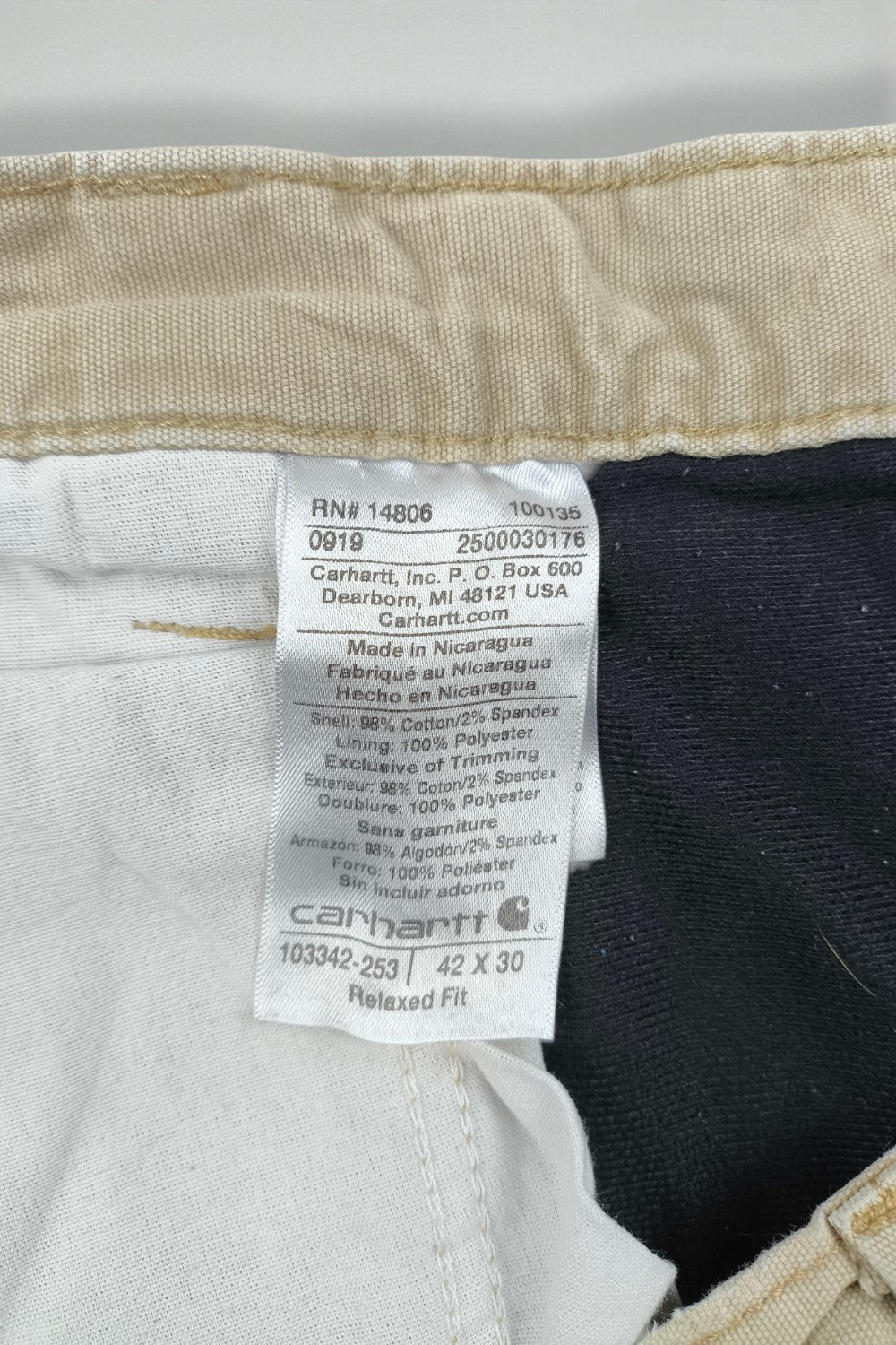 Pantaloni da lavoro Carhartt Relaxed Fit Vintage Beige | Abbigliamento da lavoro Utility anni 2000