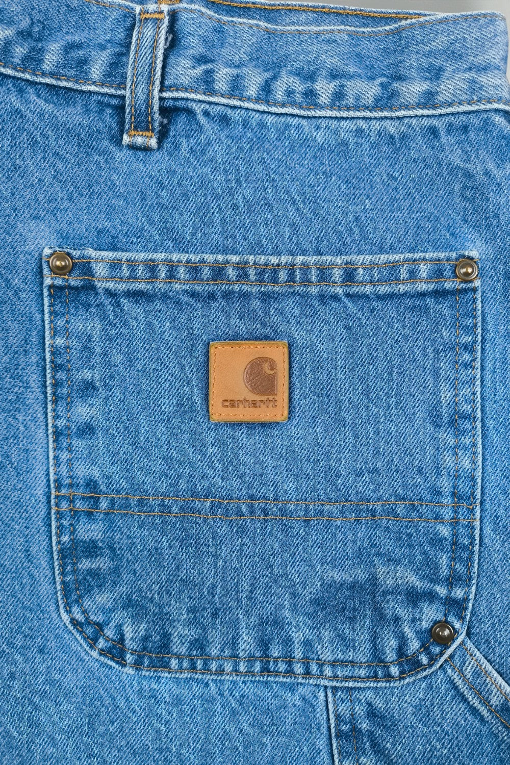 Jeans vintage Carhartt B73 DST Original Dungaree Fit Carpenter, blu | Pantaloni in denim da lavoro