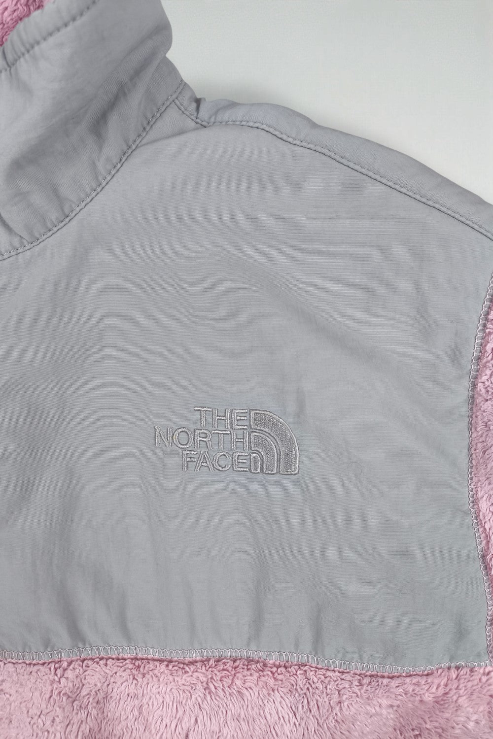 Giacca in pile vintage The North Face Denali rosa/grigio | Strato esterno Y2K