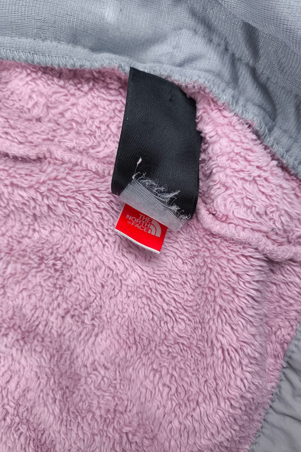 Giacca in pile vintage The North Face Denali rosa/grigio | Strato esterno Y2K