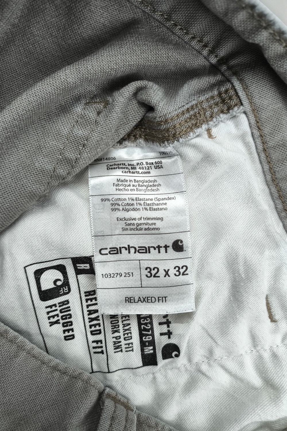 Pantaloni da lavoro Carhartt Relaxed Fit Vintage, grigi | Pantaloni stile carpentiere