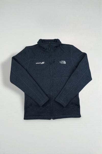Vintage The North Face Corporate Embroidered Fleece Jacket Navy Blue | 2000s Outdoorwear