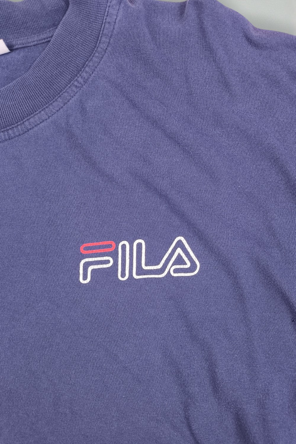 Maglietta a maniche lunghe con logo FILA vintage blu | Abbigliamento sportivo anni '90