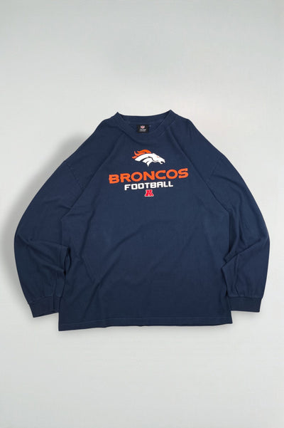 Felpa vintage da football dei Denver Broncos della NFL, blu navy | Abbigliamento della squadra Y2K
