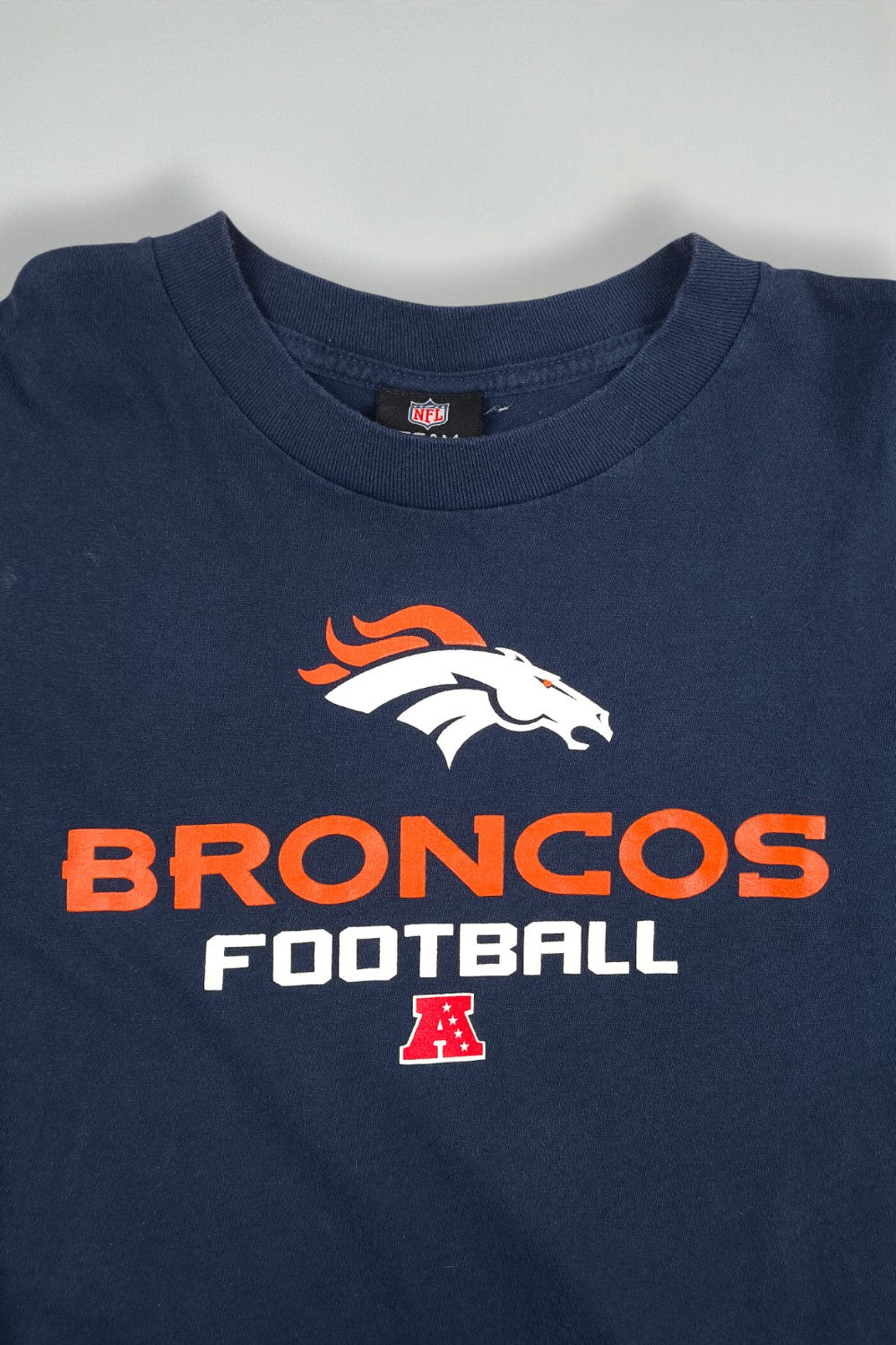 Felpa vintage da football dei Denver Broncos della NFL, blu navy | Abbigliamento della squadra Y2K