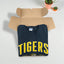 Maglietta grafica Vintage Tigers nera | Maglietta sportiva universitaria anni 2000