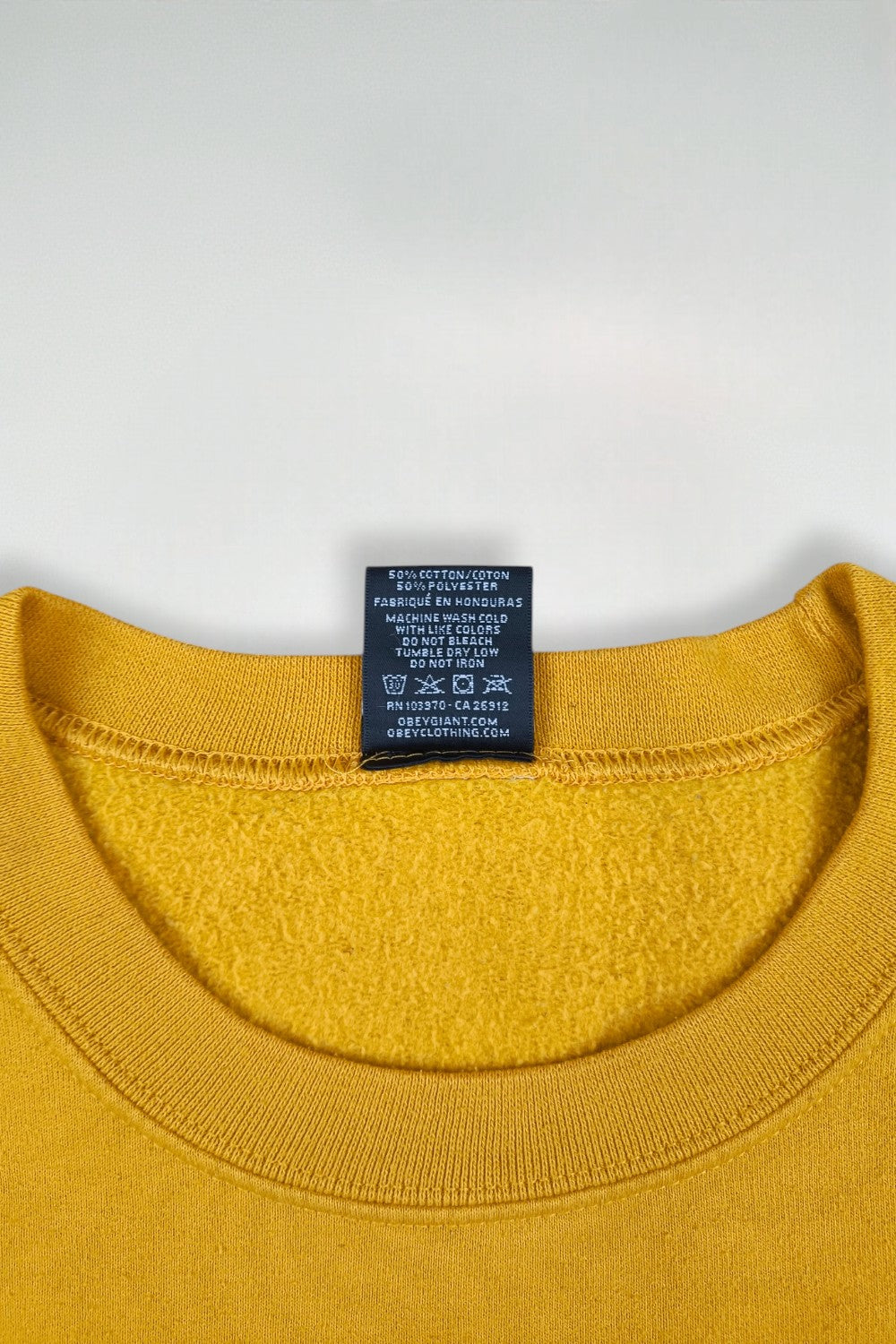 Obey Free Your Mind Graphic Sweatshirt Yellow | Modern Streetwear Crewneck