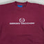 Vintage Sergio Tacchini Logo Sweatshirt Burgundy | 1990s Casual Sportswear