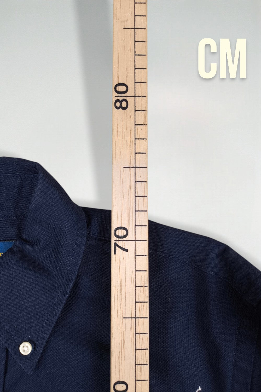 Second-hand Polo Ralph Lauren All-Over Pony Logo Oxford Shirt Navy Blue | Classic Fit Casual Shirt