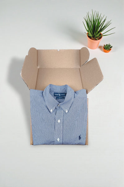Second-hand Polo Ralph Lauren Shirt Blue Gingham | Classic Casual Shirt