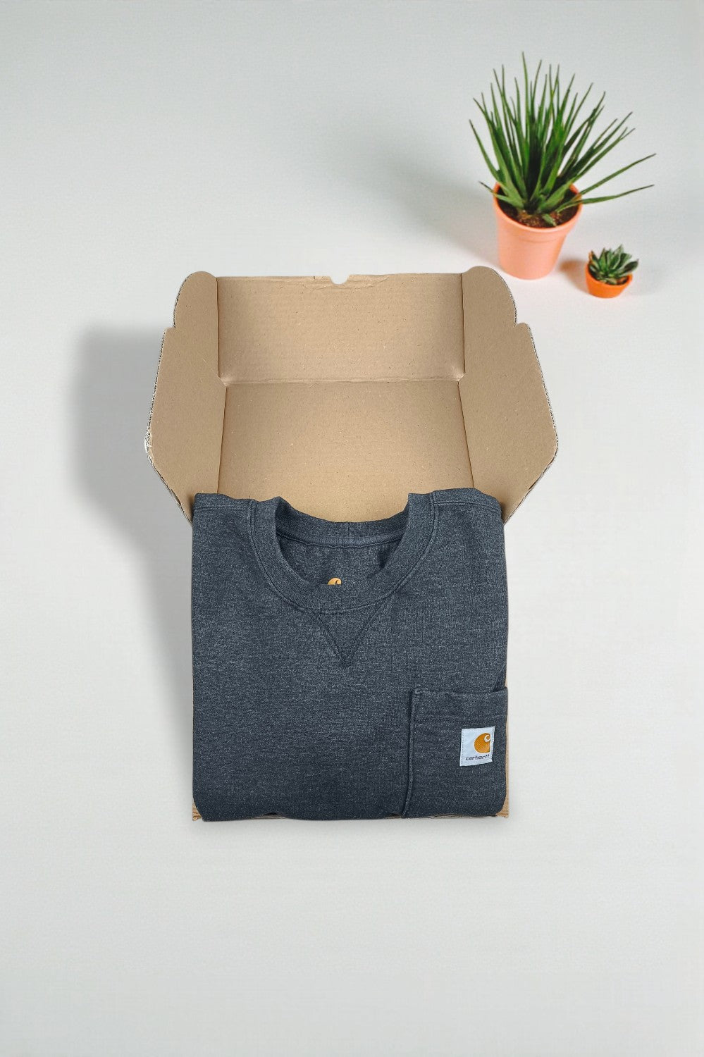Carhartt Pocket Crewneck Sweatshirt Dark Grey | Workwear Original Fit