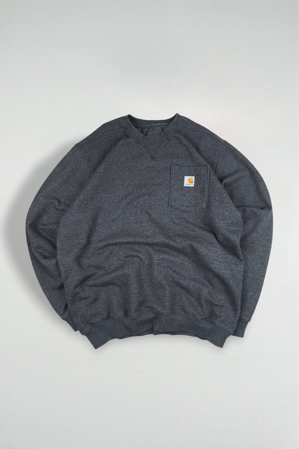 Carhartt Pocket Crewneck Sweatshirt Dark Grey | Workwear Original Fit
