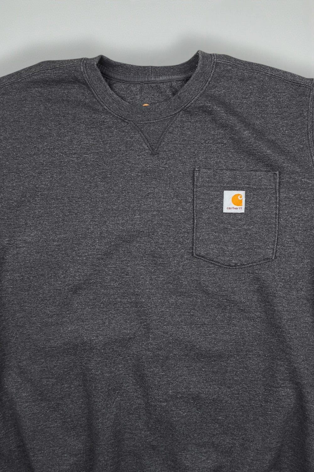 Carhartt Pocket Crewneck Sweatshirt Dark Grey | Workwear Original Fit