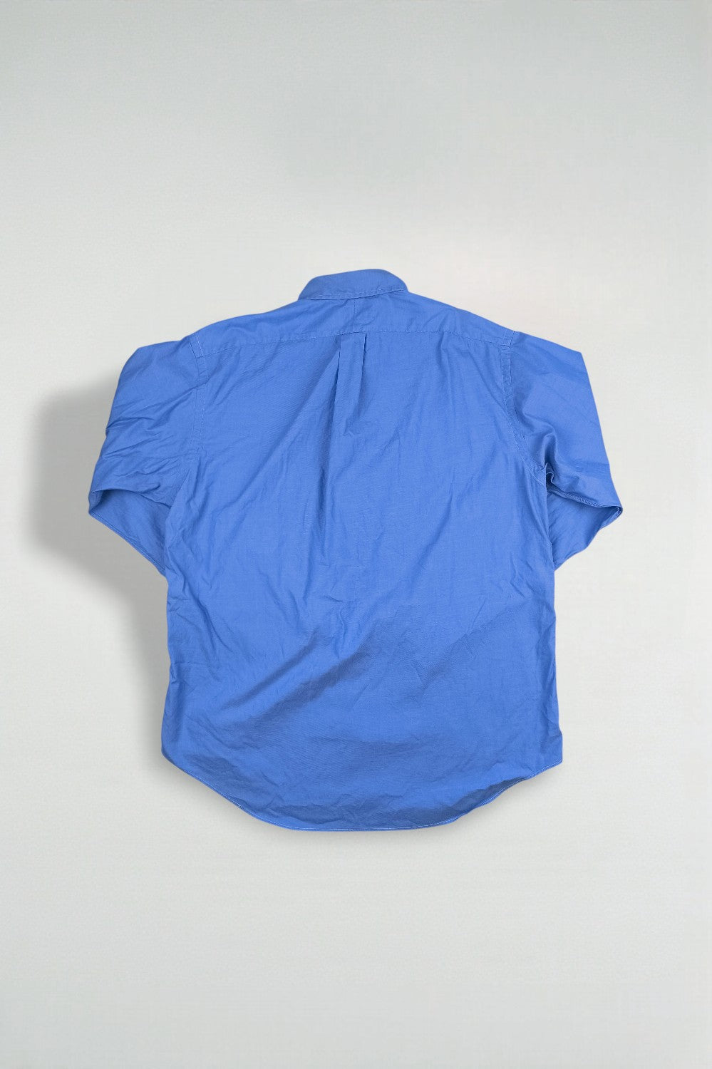 Vintage Ralph Lauren Classic Fit Button Down Oxford Shirt Blue | 1990s Casual Cotton Shirt