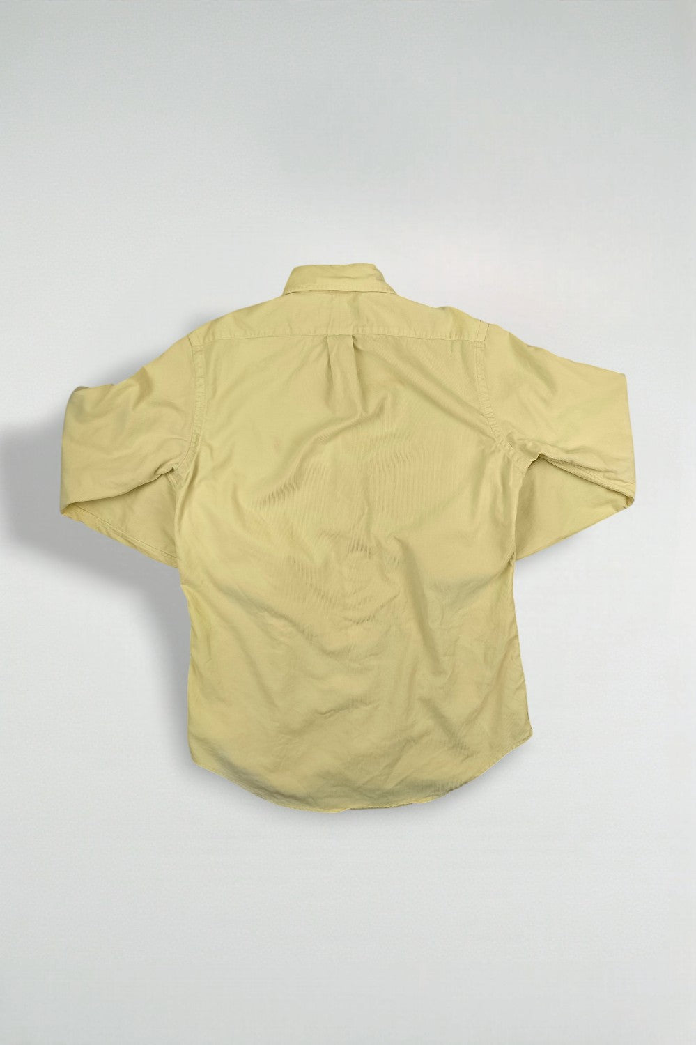 Ralph Lauren Classic Fit Button-Down Shirt Yellow Corduroy Cotton | Casual Preppy Shirt