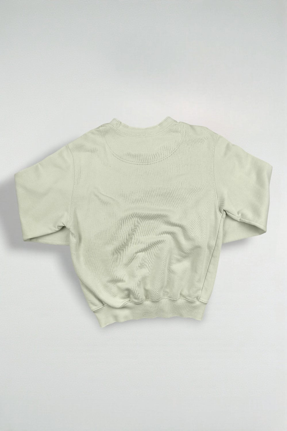 Vintage Champion Script Logo Sweatshirt Cream White | 2000s Athletic Apparel