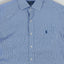 Vintage Polo Ralph Lauren Striped Cotton Button-Up Shirt Blue | Classic Preppy Menswear