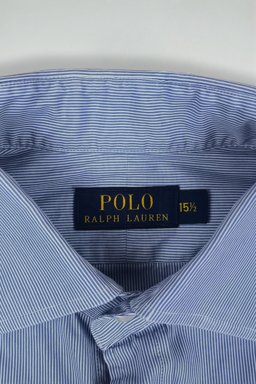 Vintage Polo Ralph Lauren Striped Cotton Button-Up Shirt Blue | Classic Preppy Menswear