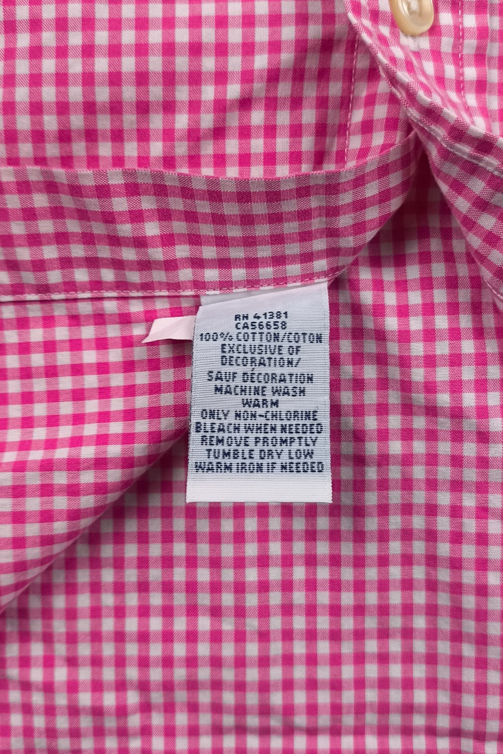 Vintage Polo Ralph Lauren Gingham Button-Down Shirt Pink White | Classic Casual Cotton Shirt