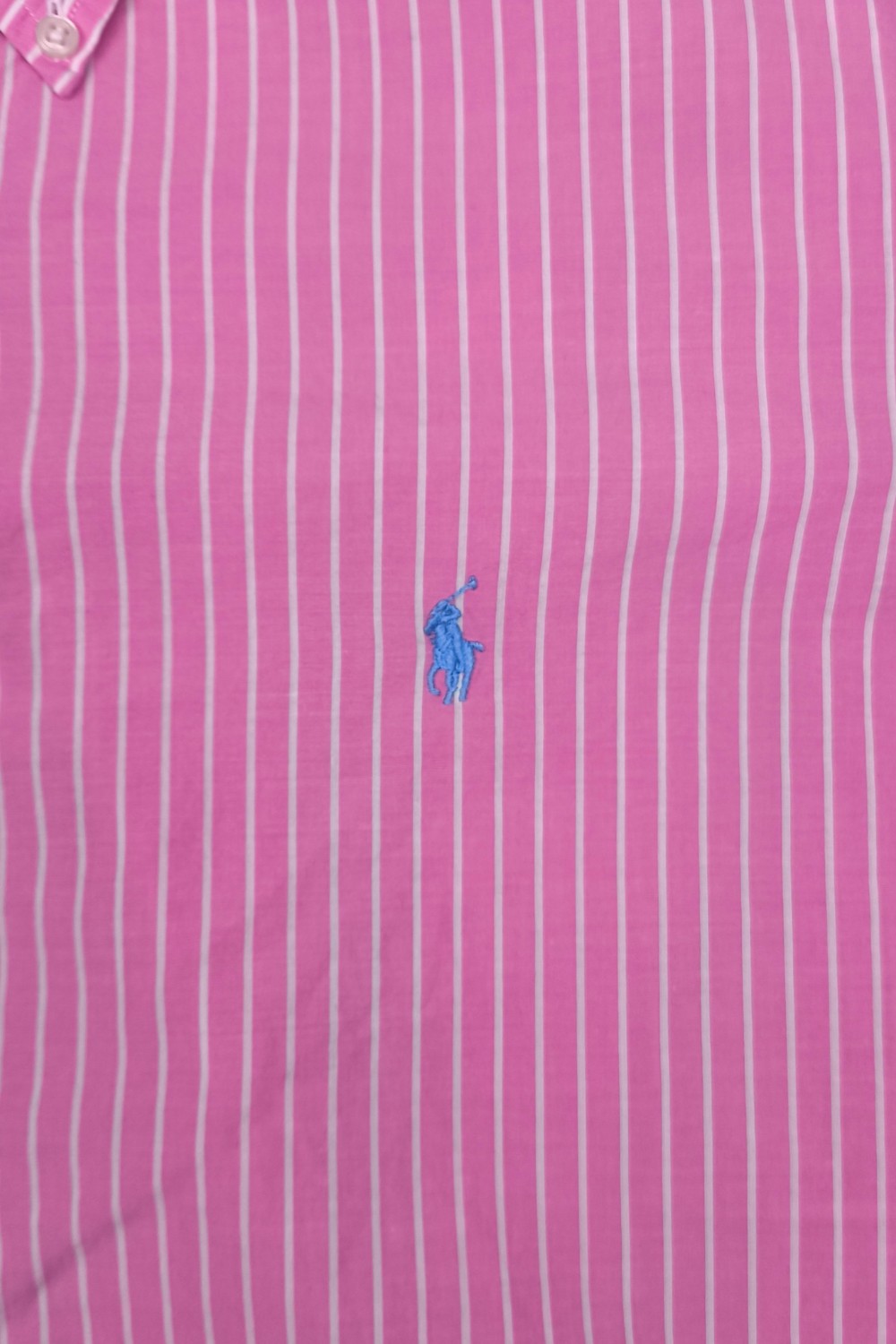 Ralph Lauren Custom Fit Striped Button Down Shirt Pink White | Classic Casual Oxford Style
