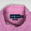 Ralph Lauren Custom Fit Striped Button Down Shirt Pink White | Classic Casual Oxford Style