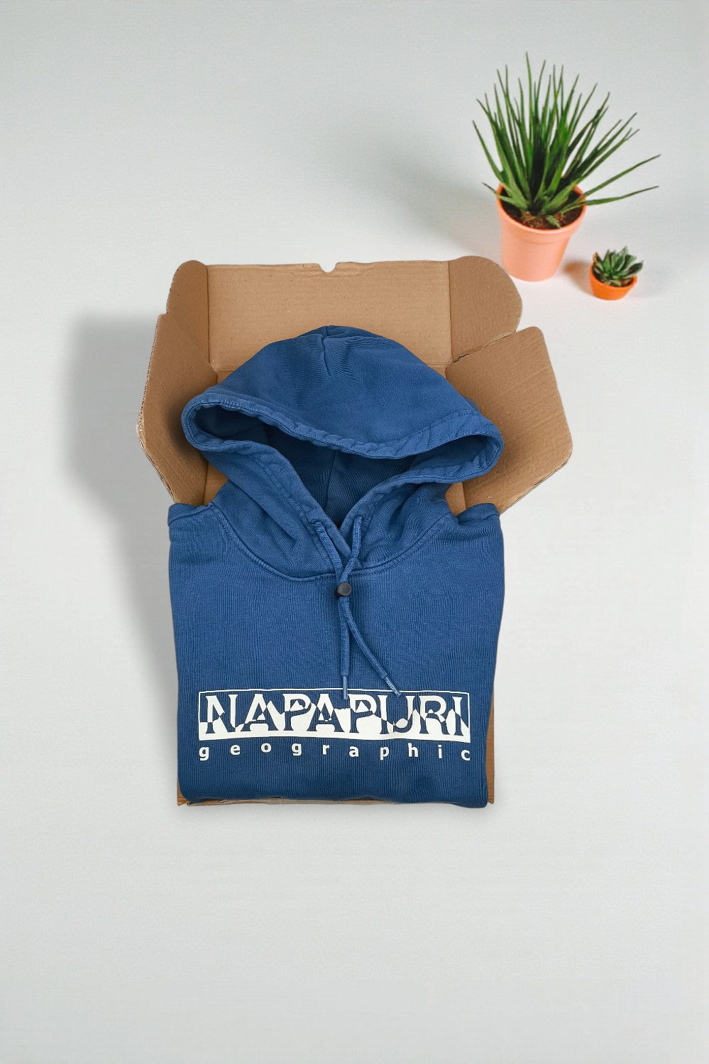 Napapijri Geographic Logo Hoodie Blue | Casual Streetwear Sweatshirt
