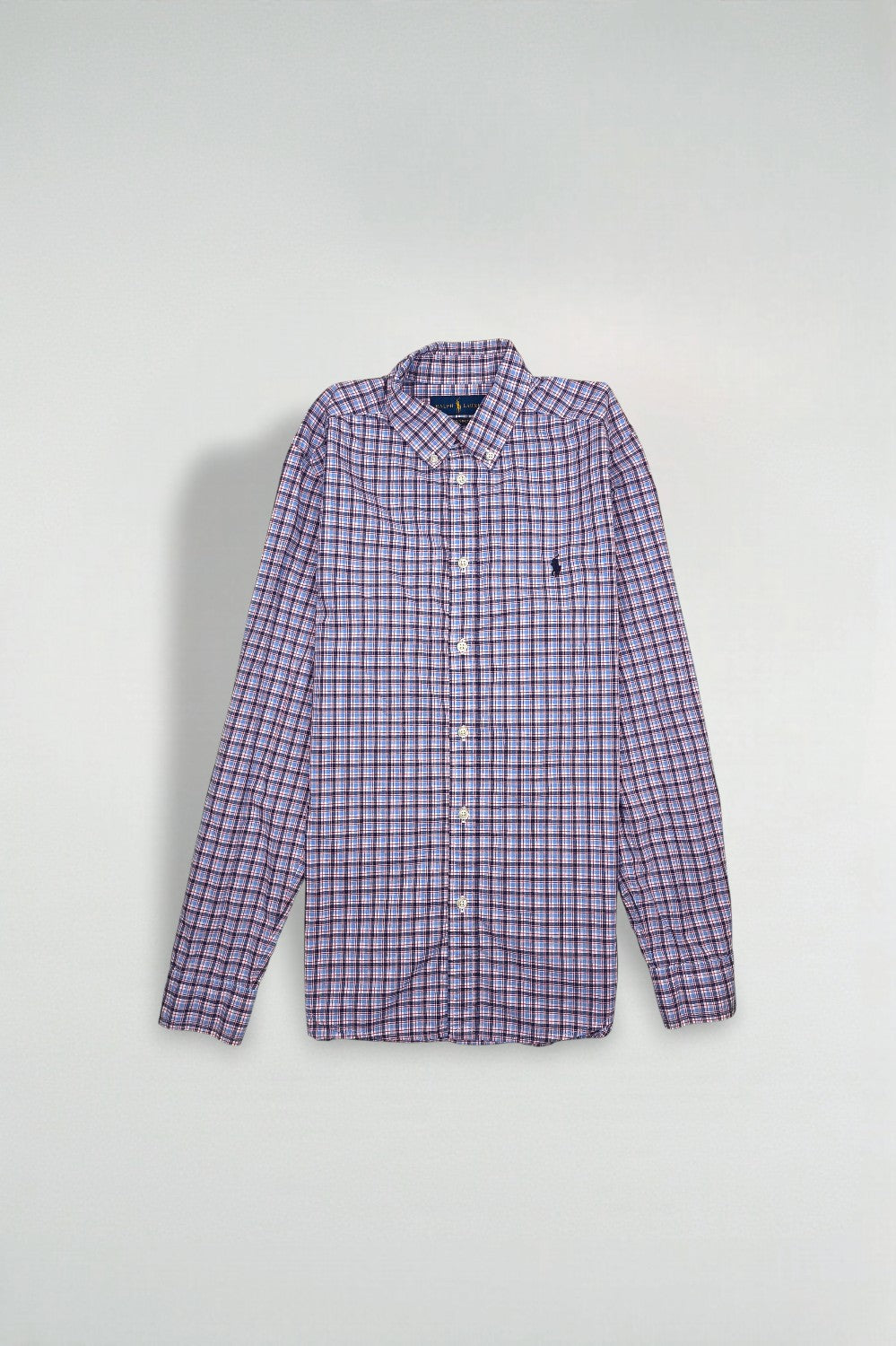 Vintage Polo Ralph Lauren Checkered Shirt Size XL Navy Red Blue | 2000s Collection