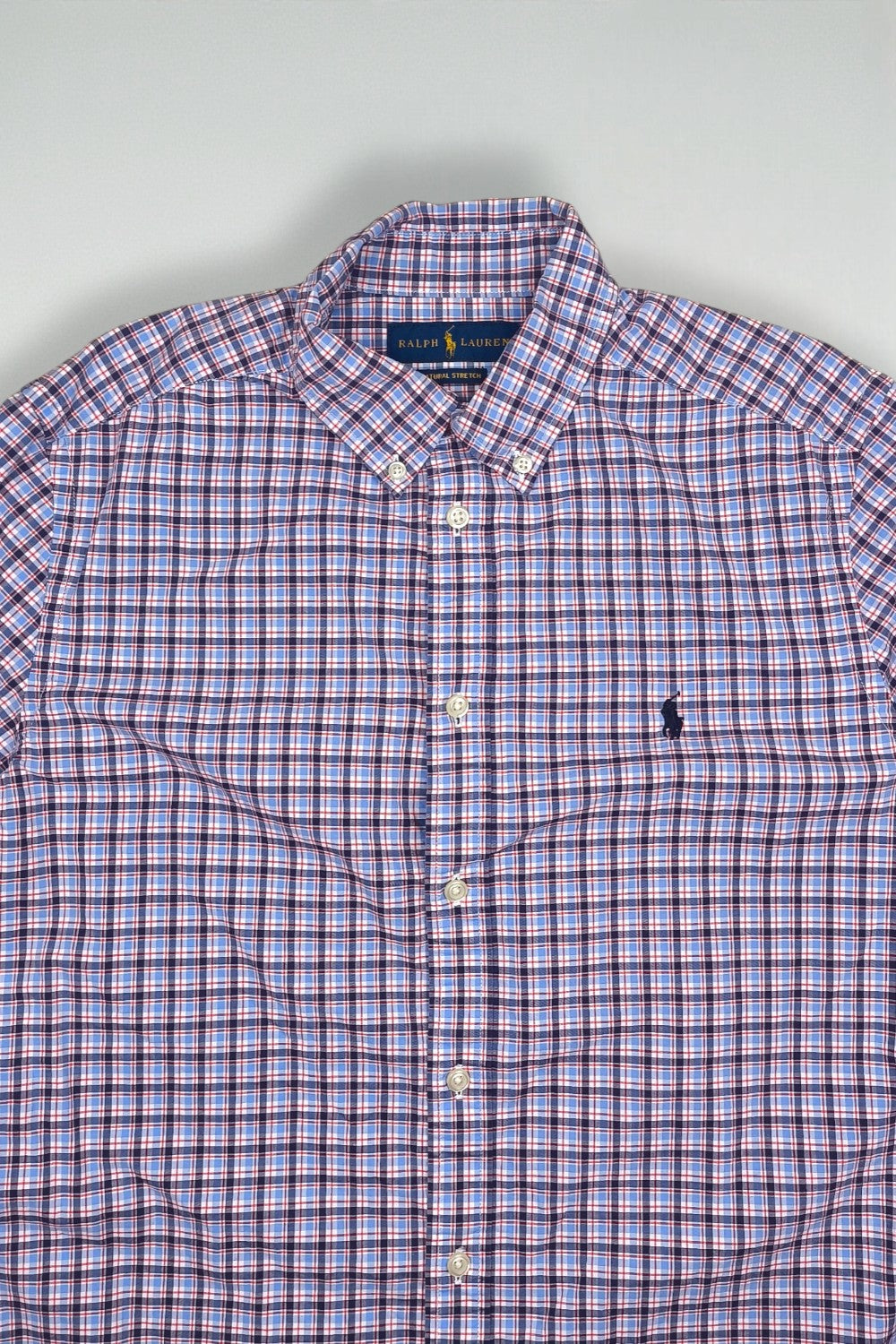 Vintage Polo Ralph Lauren Checkered Shirt Size XL Navy Red Blue | 2000s Collection