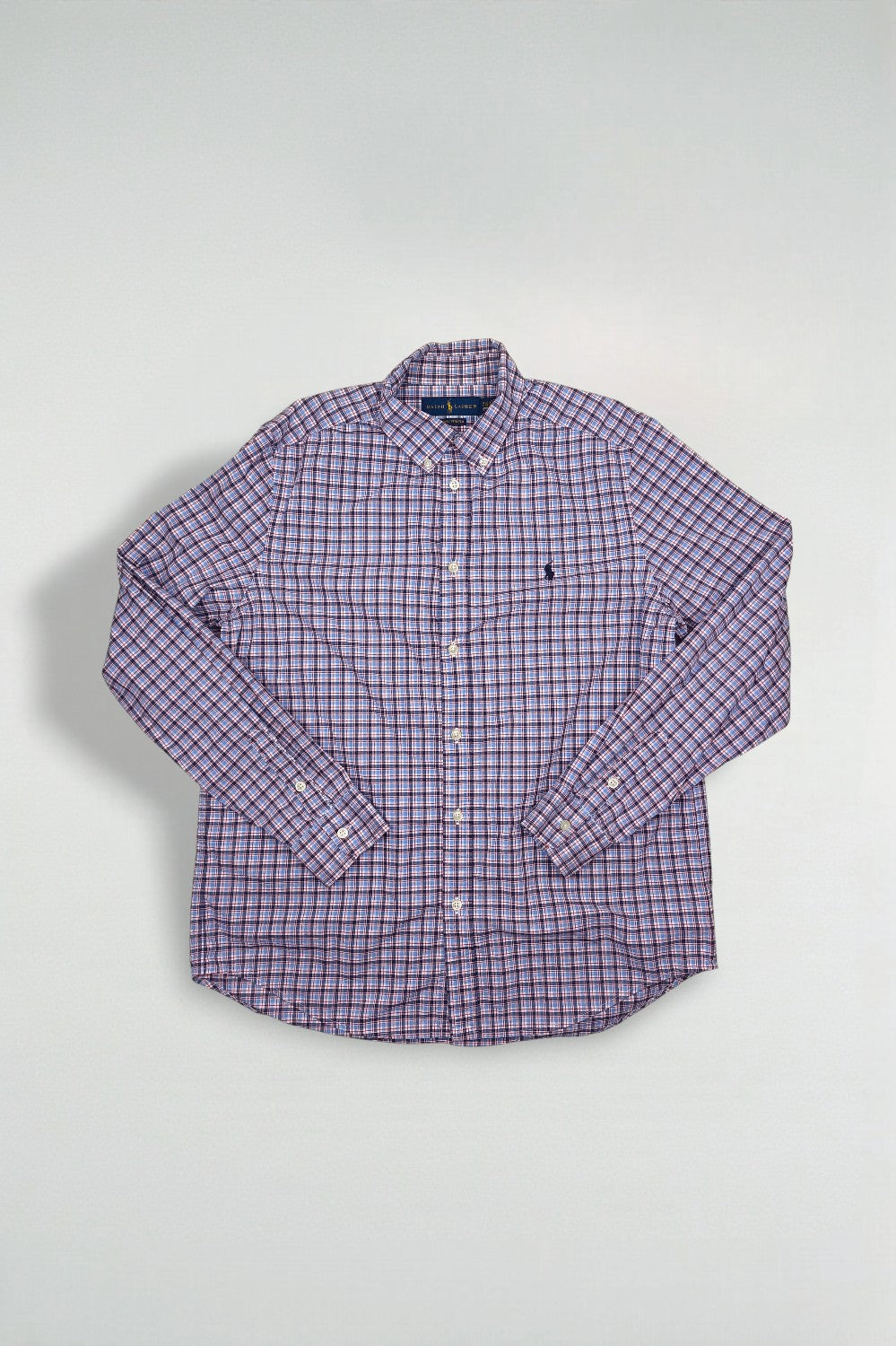 Vintage Polo Ralph Lauren Checkered Shirt Size XL Navy Red Blue | 2000s Collection