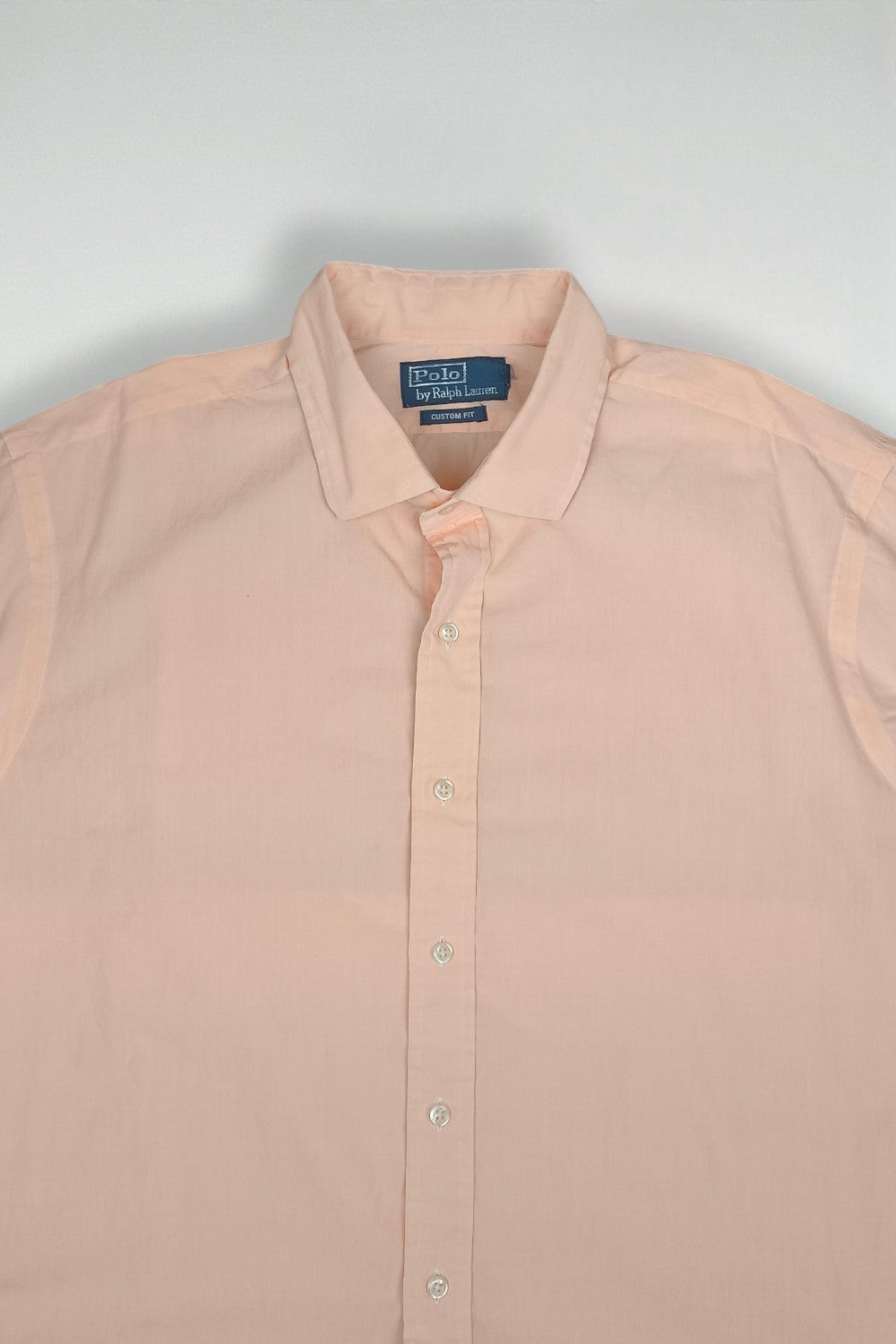 Vintage Polo Ralph Lauren Custom Fit Shirt Peach | Classic Casual Button-Up