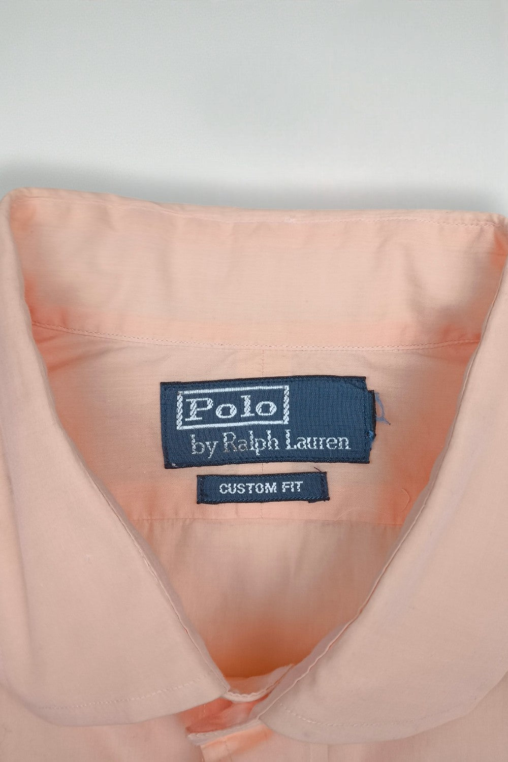 Vintage Polo Ralph Lauren Custom Fit Shirt Peach | Classic Casual Button-Up