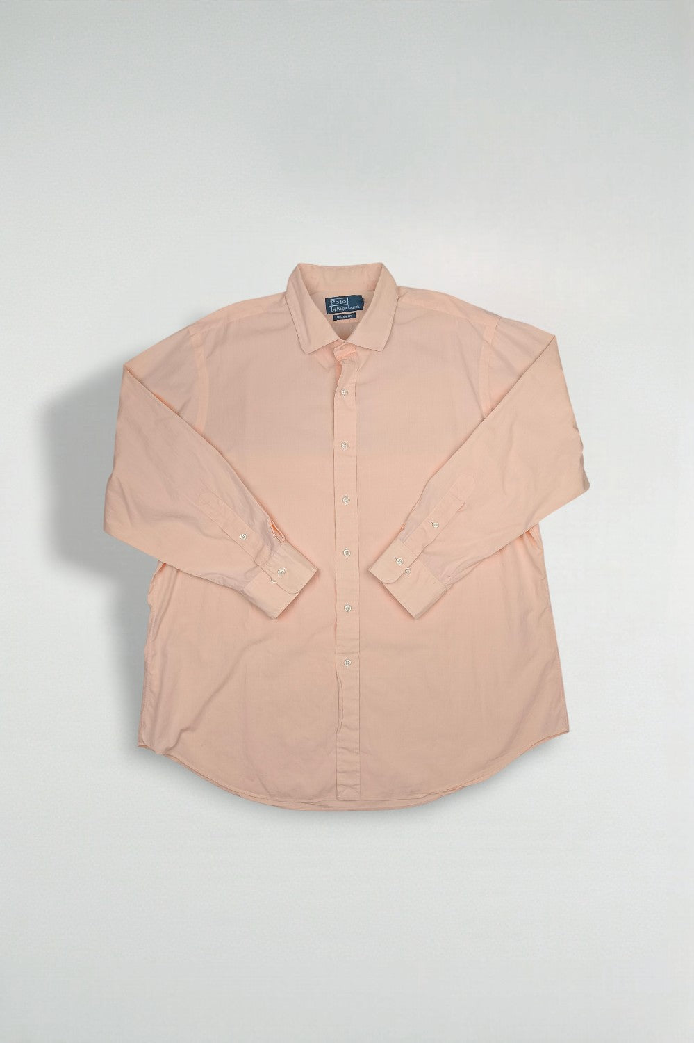 Vintage Polo Ralph Lauren Custom Fit Shirt Peach | Classic Casual Button-Up