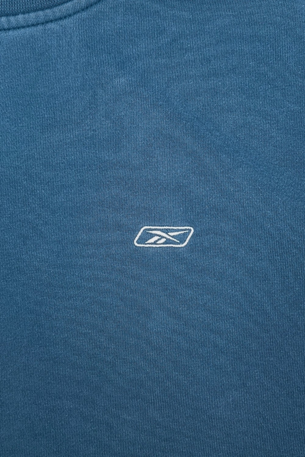 Vintage Reebok Small Logo Crewneck Sweatshirt Blue | Y2K Sportswear Essential