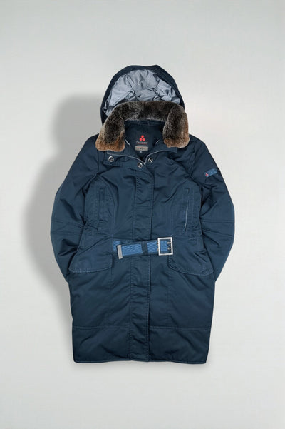Peuterey Goose Down Belted Parka Jacket Navy Blue | Luxury Winter Outerwear