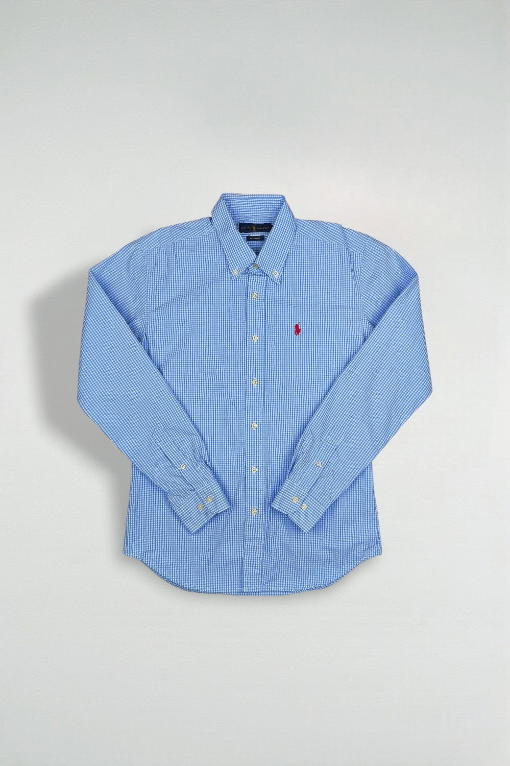 Polo Ralph Lauren Custom Fit Button Down Shirt Blue Check | Classic Casual Menswear