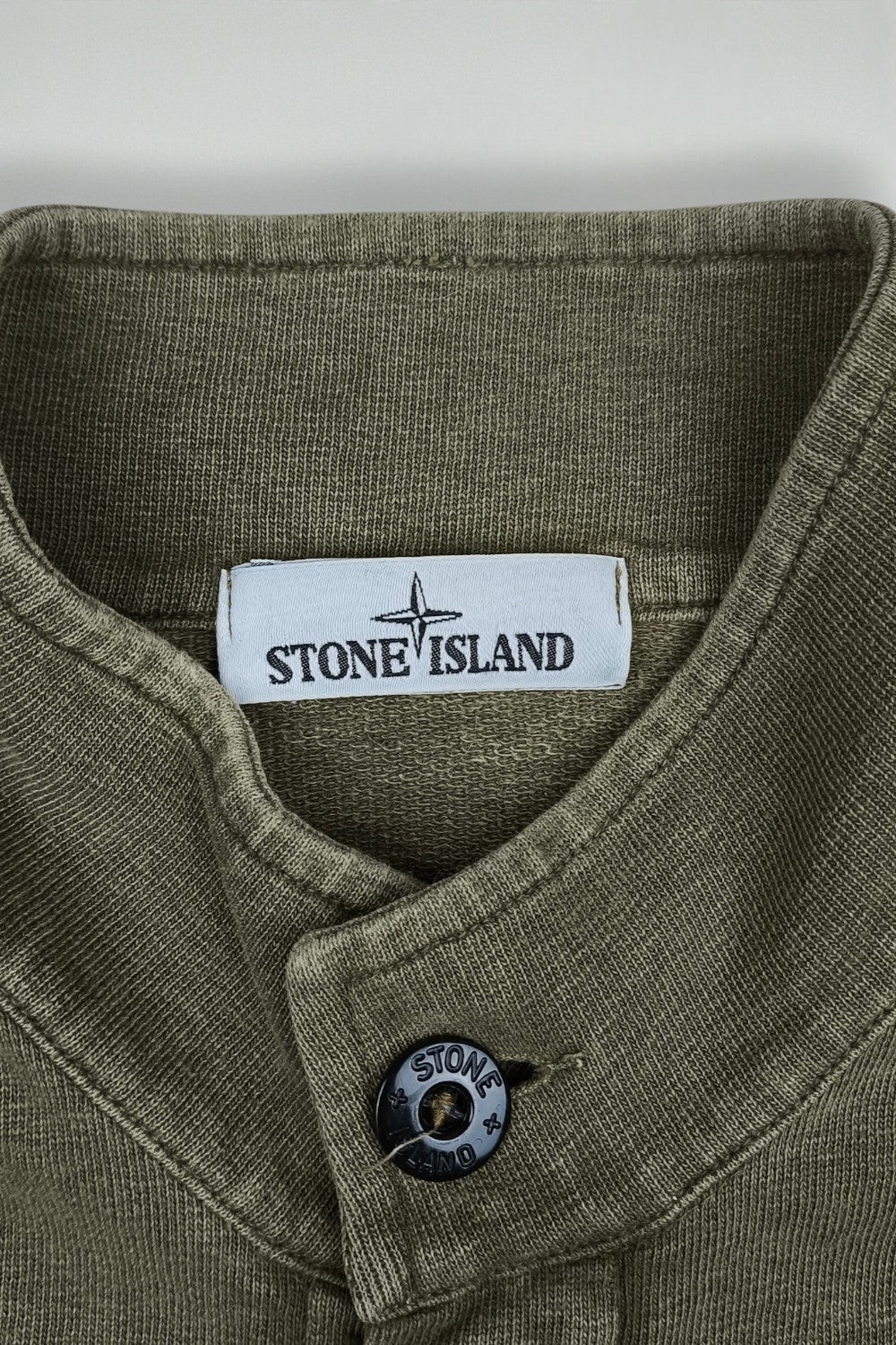 Vintage Stone Island Cotton Zip Sweatshirt Jacket Olive Green | Casual Utility Knitwear