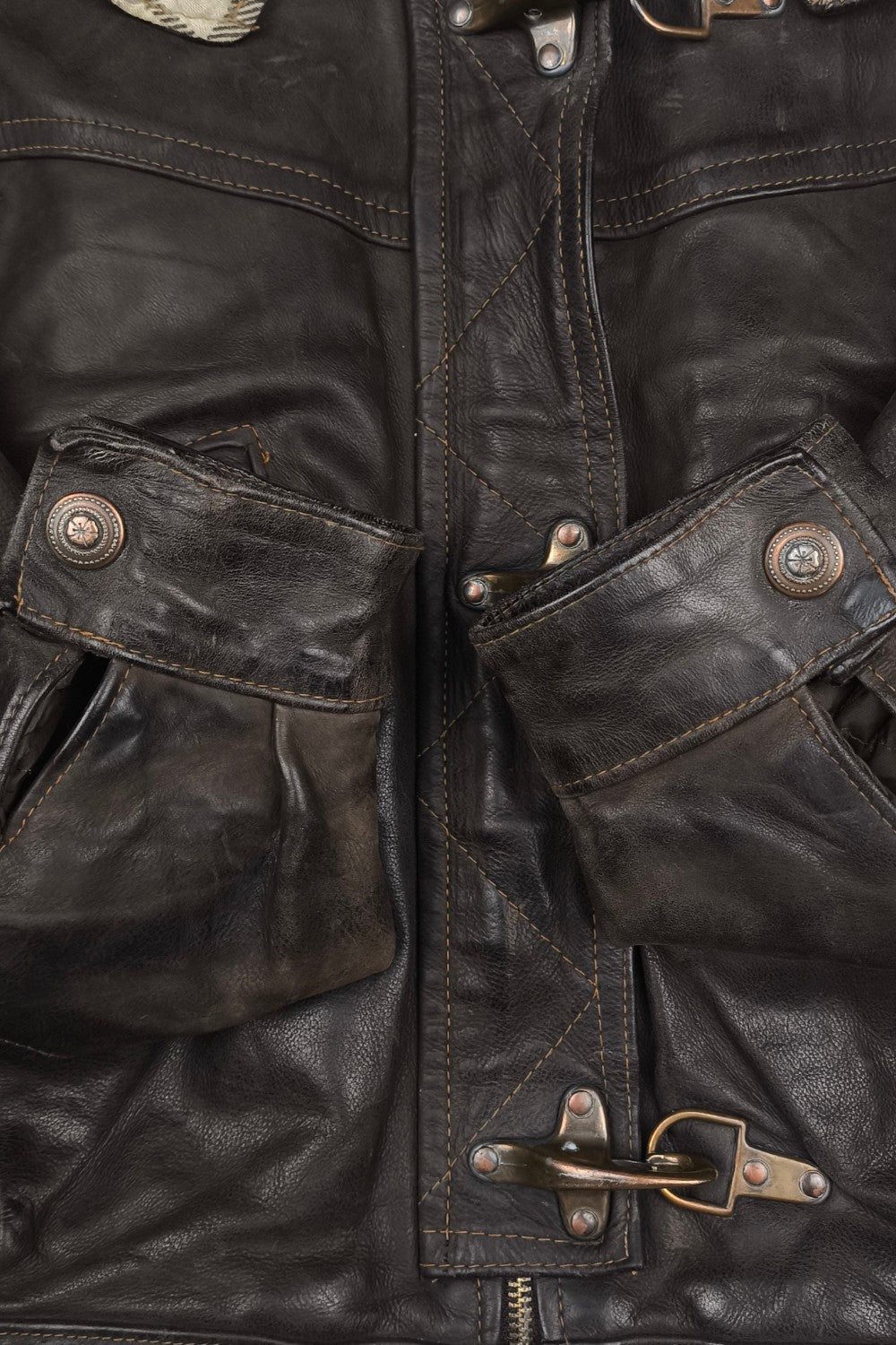 Giacca in pelle vintage Tanner's Paris marrone | Giacca con cappuccio anni '90
