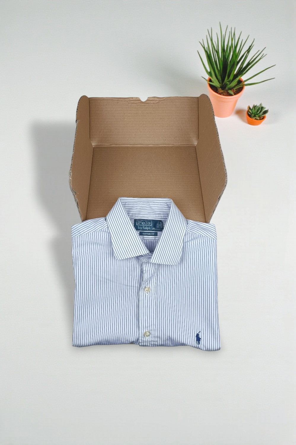 Vintage Polo Ralph Lauren Striped Button Up Shirt White Purple | Classic Casual Oxford Style
