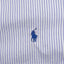 Vintage Polo Ralph Lauren Striped Button Up Shirt White Purple | Classic Casual Oxford Style